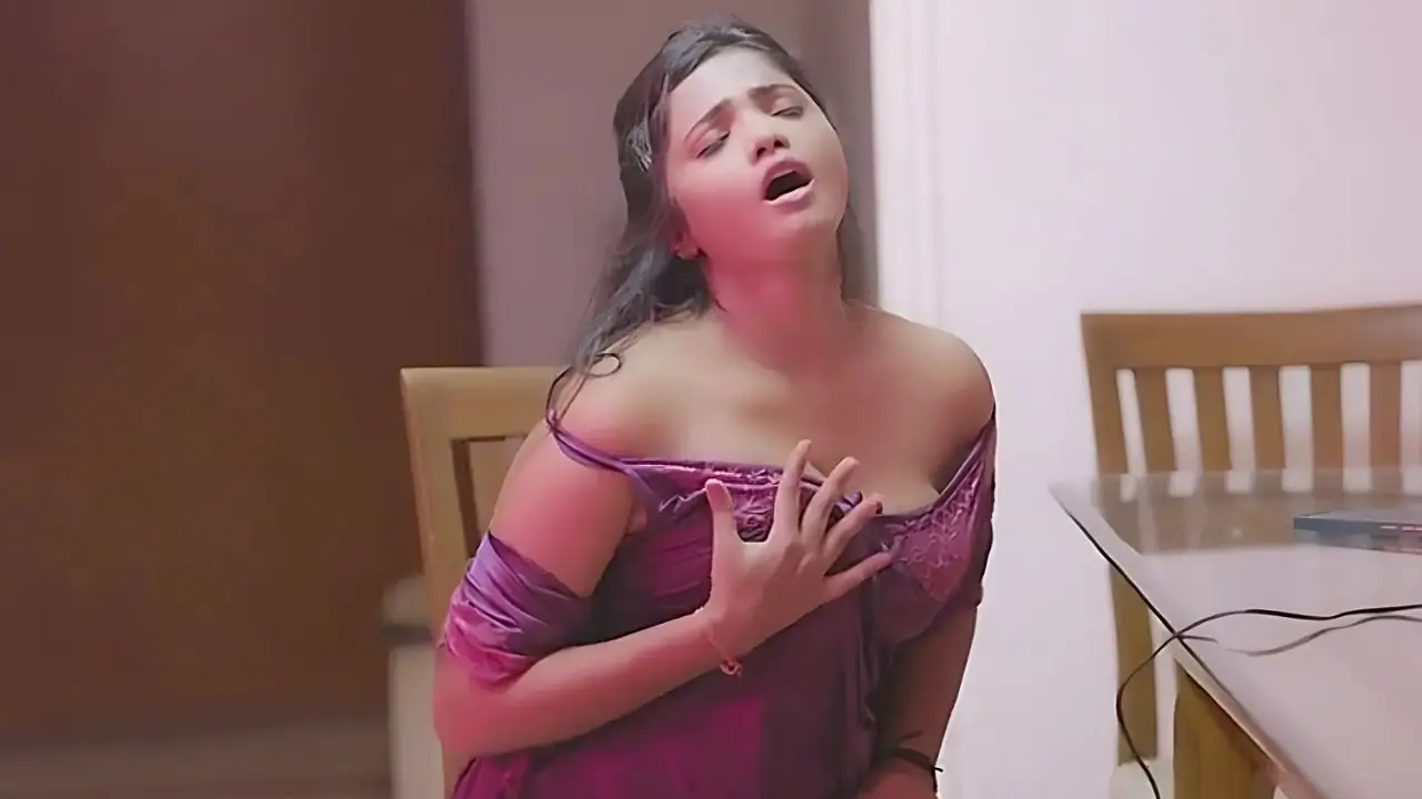 Bharti Jha Teasing Hard in Voilet Dress